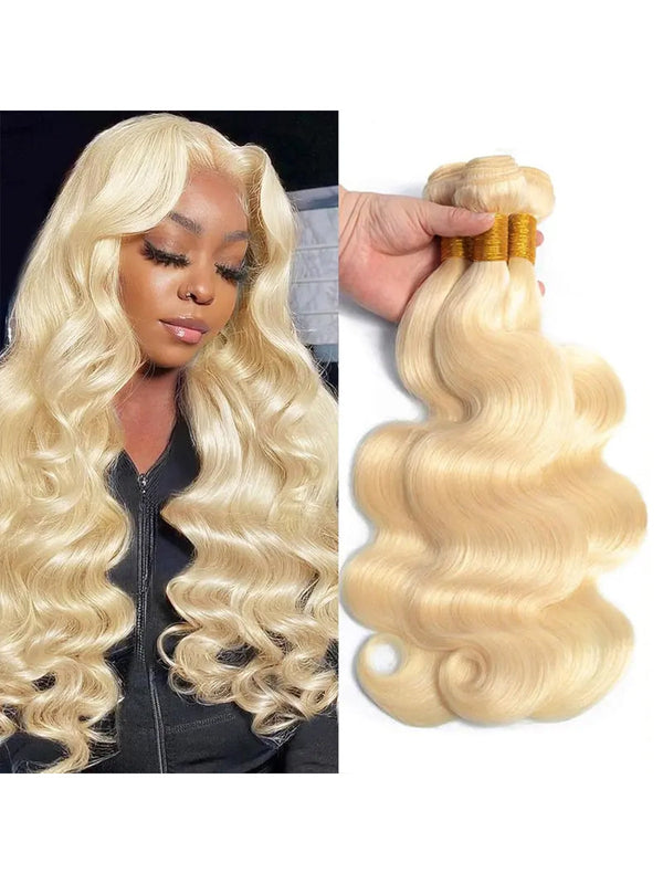 Body Wave Bundles Human Hair 12A 613 Blonde Unprocessed Weave