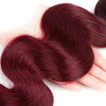 Body Wave Bundles Human Hair 99J Burgundy Wine Red Brazilian Weave
