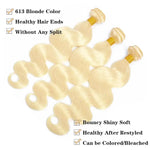 Body Wave Bundles Human Hair 12A 613 Blonde Unprocessed Weave