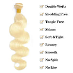 Body Wave Bundles Human Hair 12A 613 Blonde Unprocessed Weave