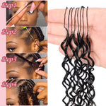 Boho Feather Extensions Human Hair Burmese Curly 50 Strands Pre-Separated