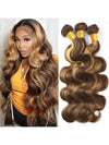 Body Wave Bundles Human Hair P4/27 Ombre Honey Brown Weave