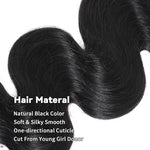 Body Wave Bundles Human Hair 16A Virgin Natural Black Premium Weave