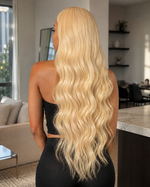 613 body wave wig length on body